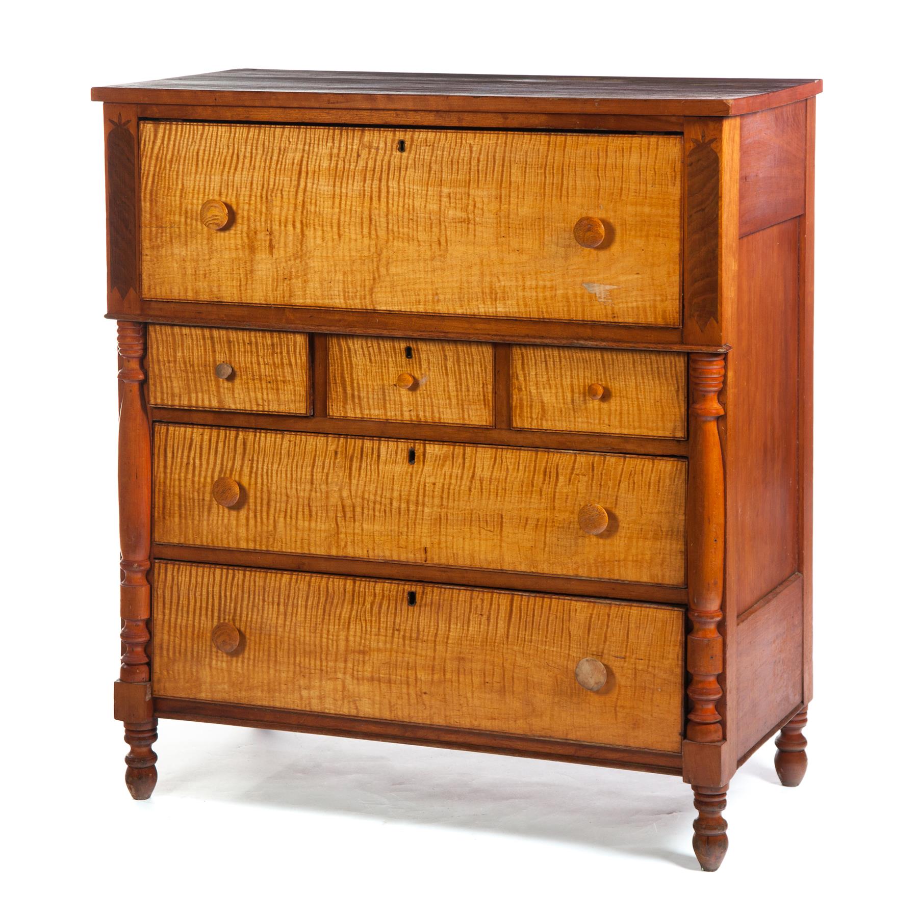 Appraisal: OHIO EMPIRE CHEST OF DRAWERS Springfield rd quarter- th century