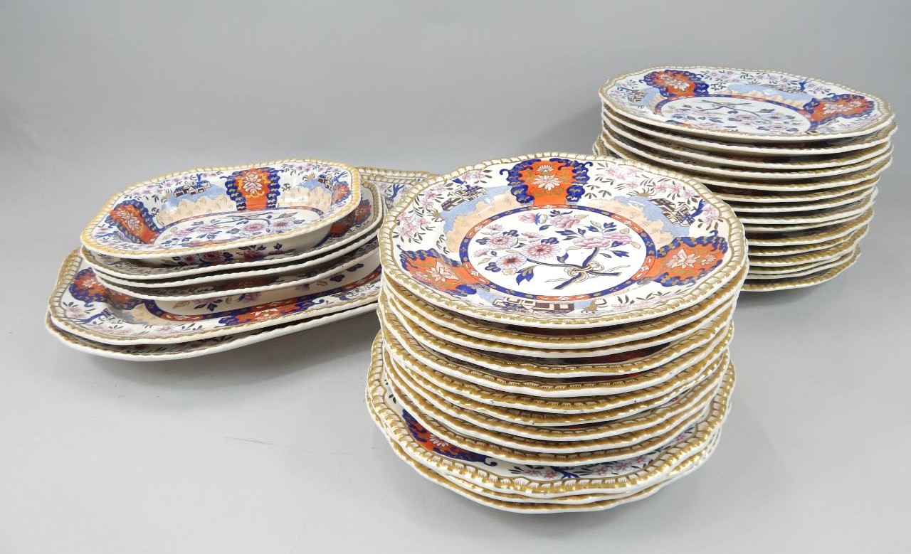 Appraisal: A Spode Imperial ironstone part dinner service to include various