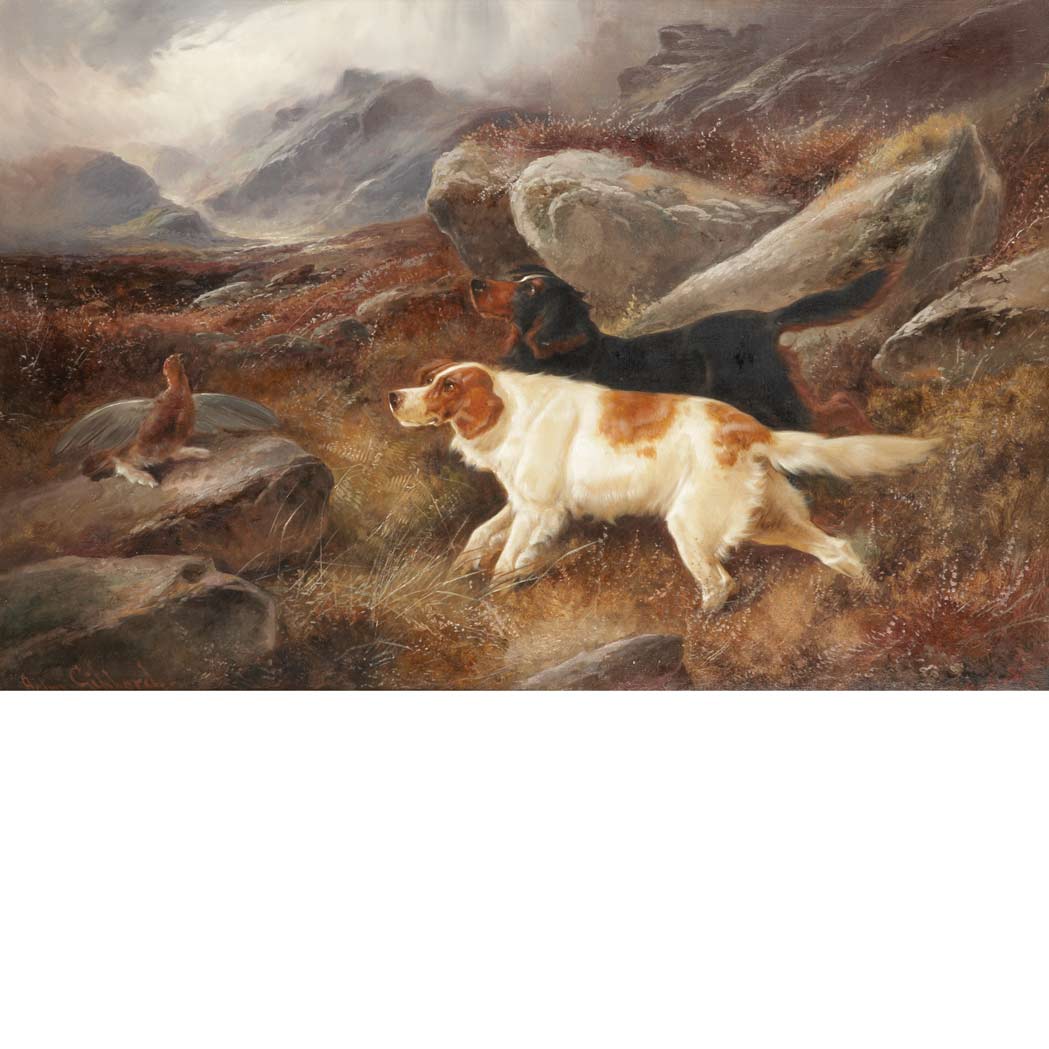 Appraisal: John Gifford British d Highland Hunters Signed John Gifford ll