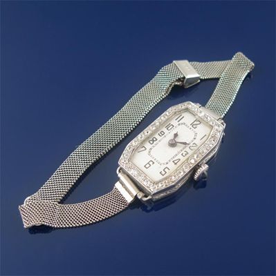 Appraisal: An Art Deco lady's diamond set cocktail watch plain octagonal