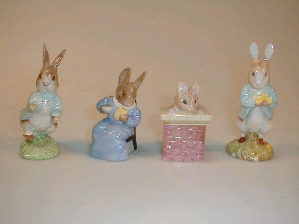 Appraisal: Four Royal Albert Beatrix Potter figures Tom Thumb Peter with