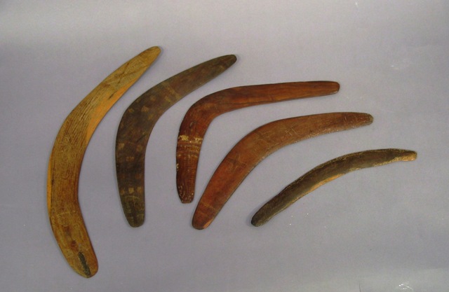 Appraisal: Australian Aboriginal Artifacta Early Australian Aboriginal boomerangs carved wood length