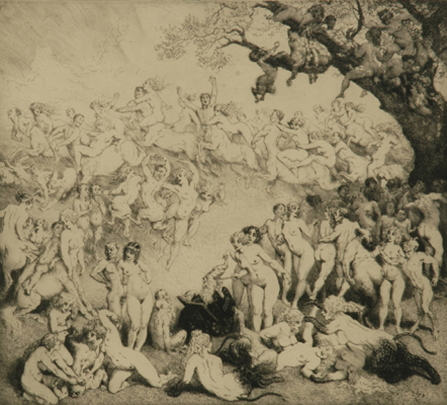 Appraisal: Norman Lindsay - The Festival etching signed and dated 'Norman