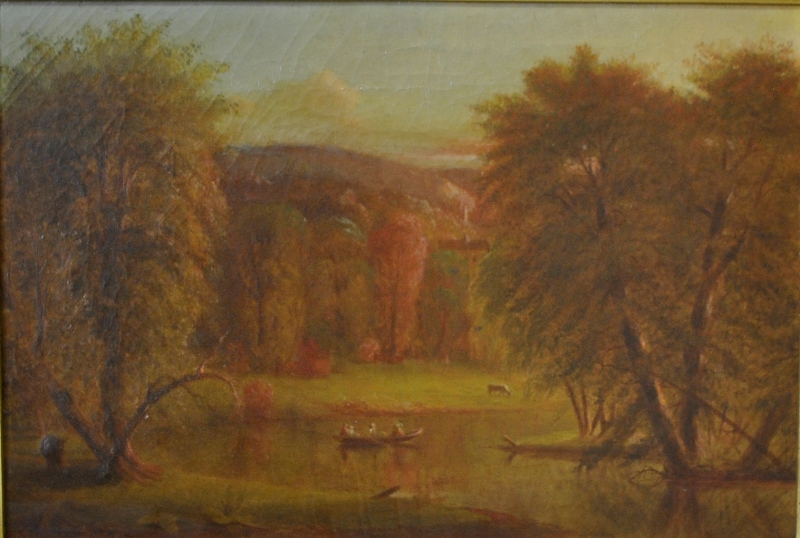 Appraisal: - Oil on canvas painting of a Susquehanna Valley fall