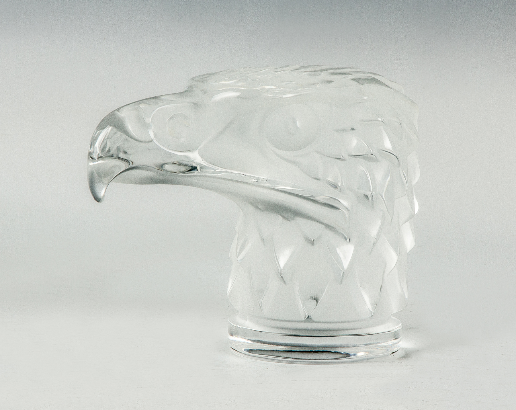 Appraisal: Lalique Frosted Eagle Head Early th cent Inscribed Lalique France