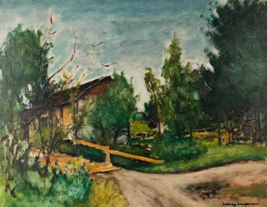 Appraisal: Sidney Laufman American - Cottage in Forest oil on canvas