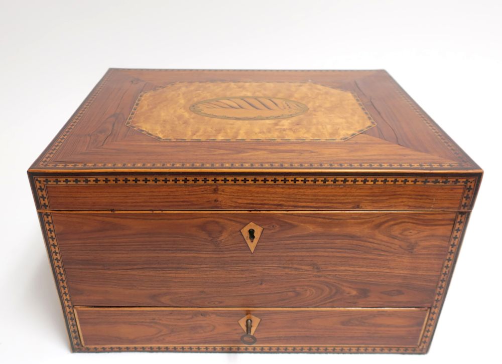 Appraisal: Regency Traveling Case Desk E th C Inlaid faded rosewood