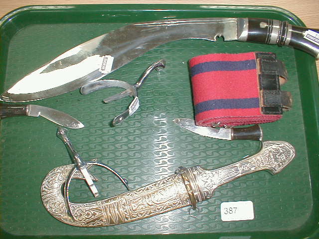 Appraisal: A Khukri knife ornamental dagger etc