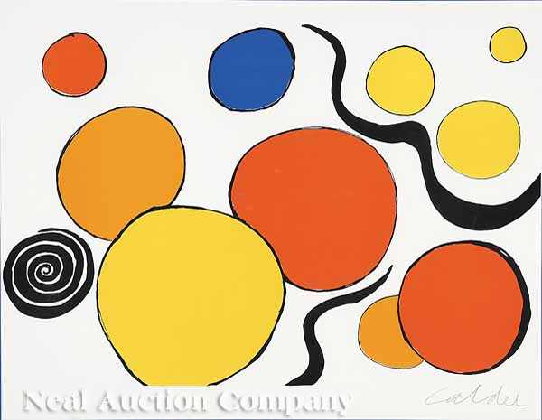 Appraisal: Alexander Calder American Pennsylvania - Spiral and Circles color lithograph