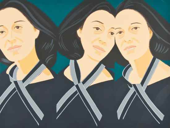 Appraisal: Alex Katz b Grey Ribbon silkscreen printed in colours signed