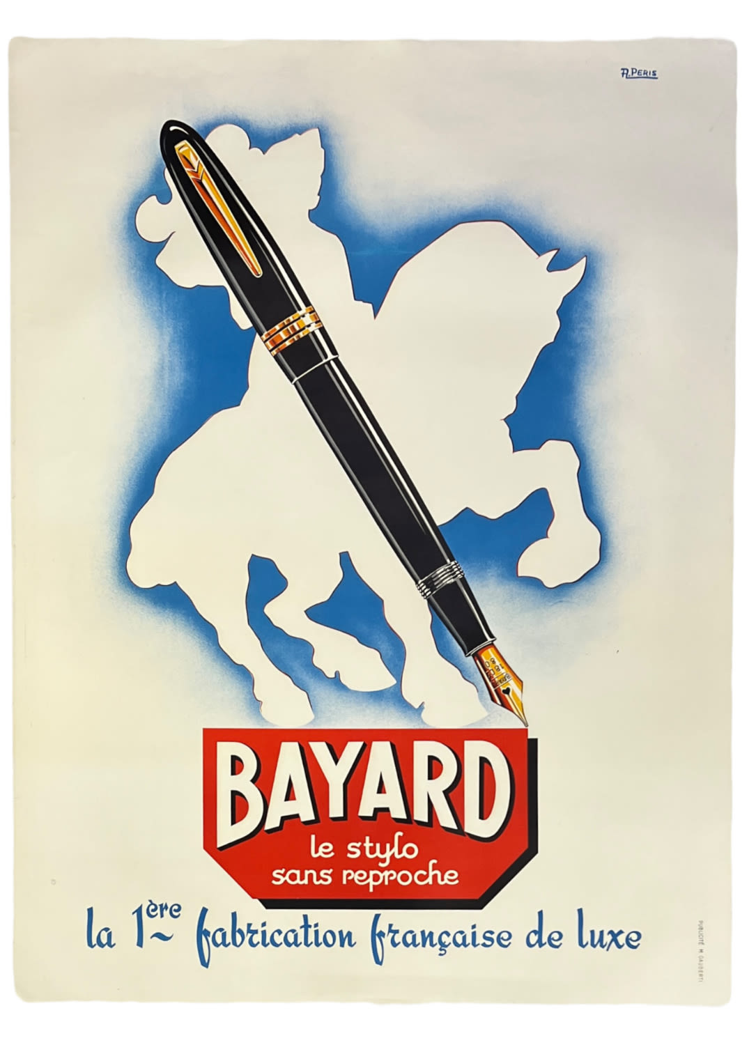 Appraisal: Vintage Bayard Pen Co PosterUnframed x Poster is laid on