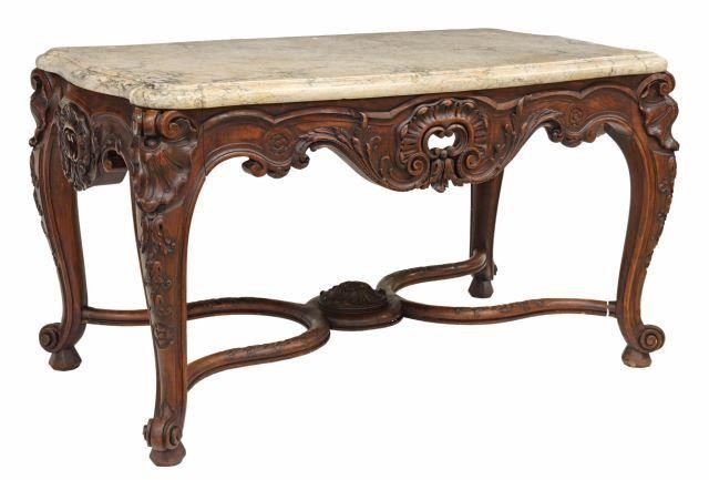 Appraisal: French Louis XV style walnut table early th c having