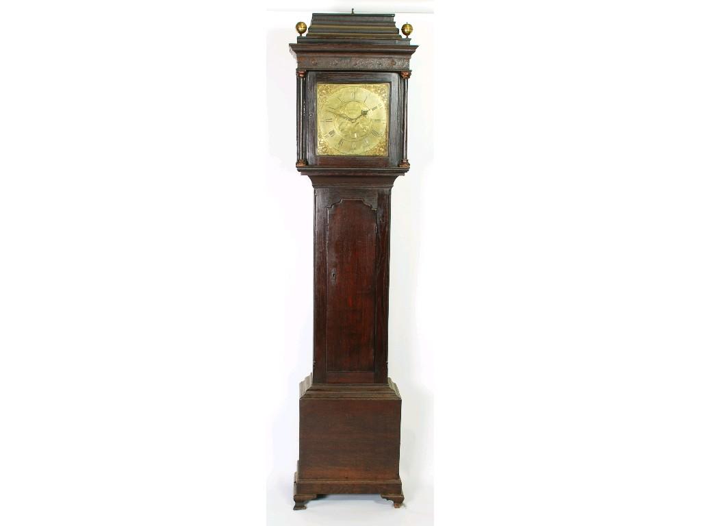 Appraisal: EDWARD BARLOW OLDHAM EIGHTEENTH CENTURY OAK LONGCASE CLOCK with hour