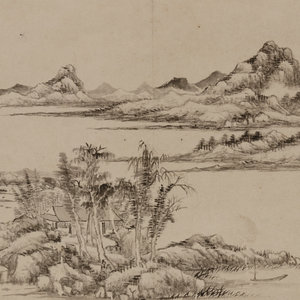 Appraisal: Anonymous Chinese Late th-Early th Century Landscape ink and color