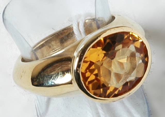 Appraisal: CT GOLD CITRINE DRESS RING