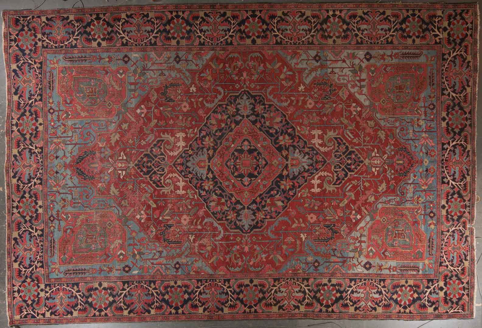 Appraisal: Antique Herez carpet approx x Persia circa Condition Worn