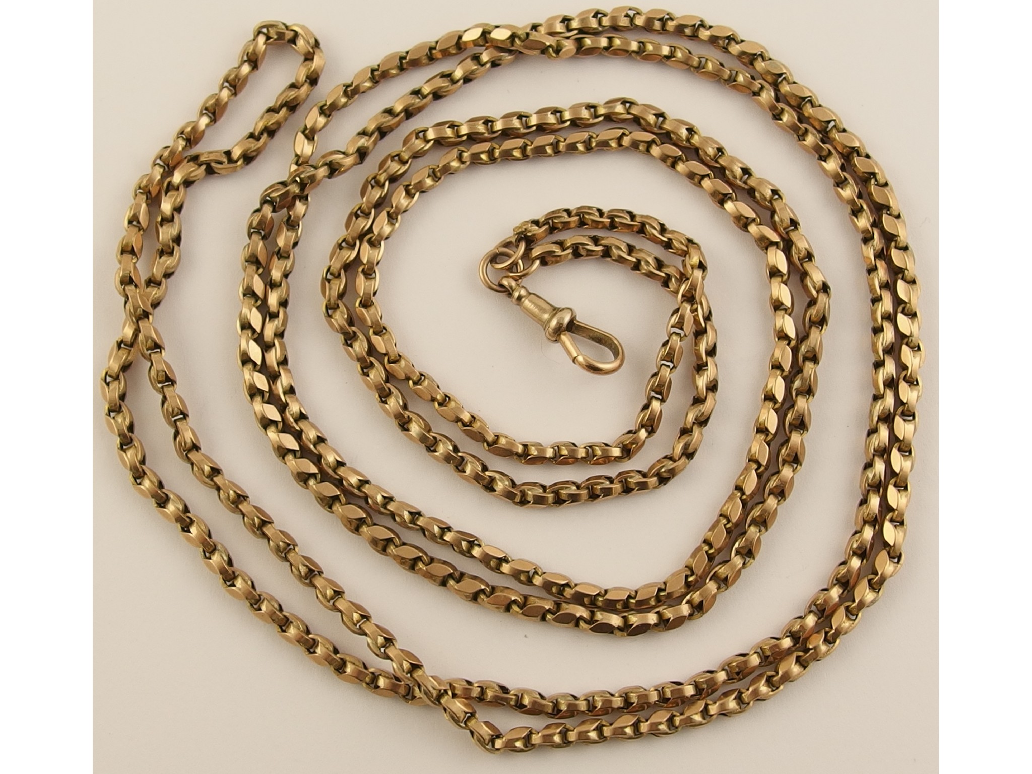 Appraisal: A long ct fancy guard chain weight approx gms