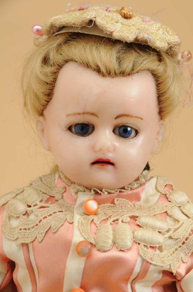 Appraisal: Wax over Composition Doll Germany ca wax over composition shoulder