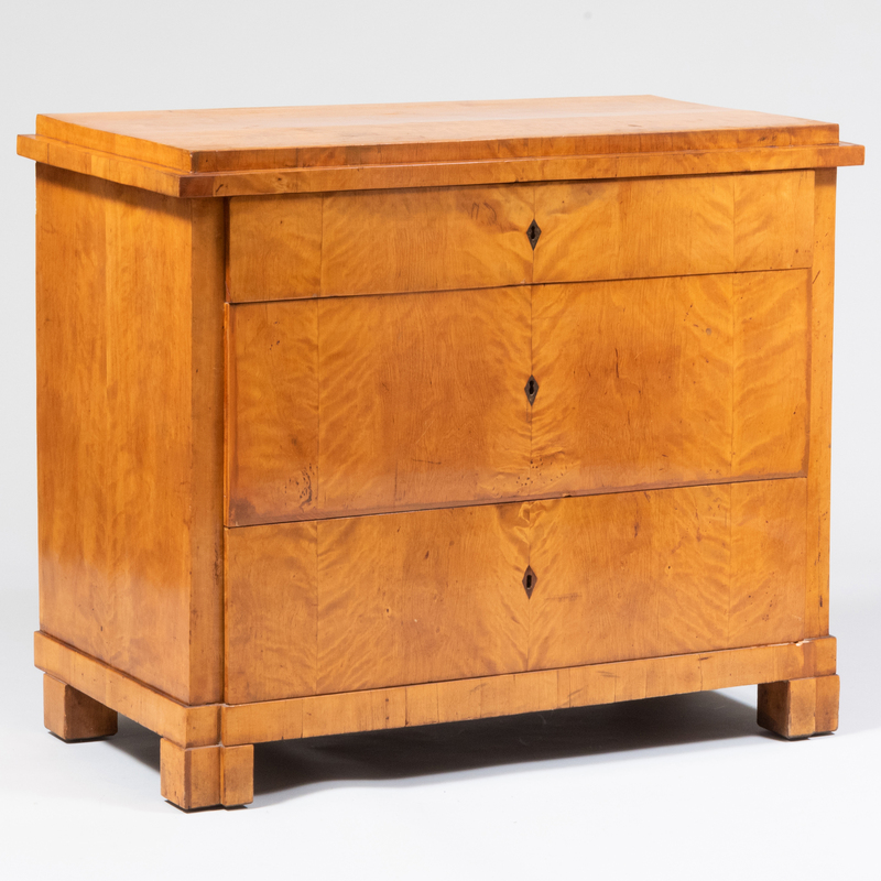 Appraisal: Biedermeier Birch Chest of Drawers x x in Condition Age