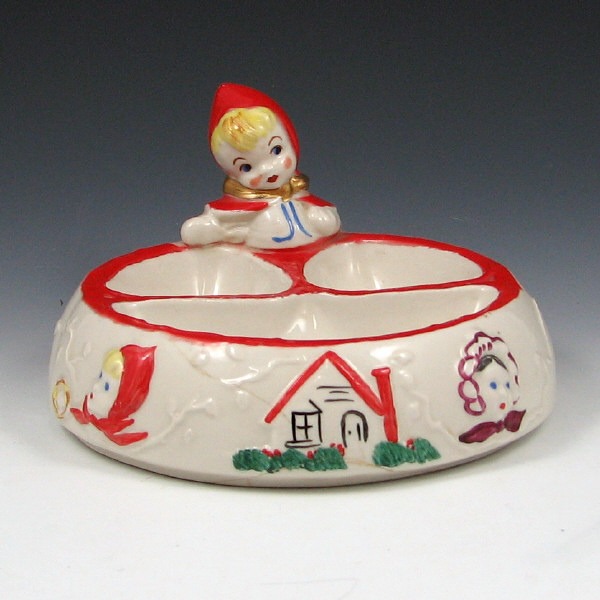 Appraisal: Hull Little Red Riding Hood Baby Feeding Dish Exceptionally rare