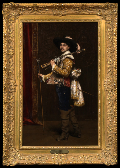 Appraisal: Adolphe Alexandre Lesrel French - A Dashing Cavalier oil on