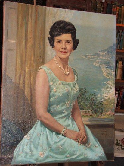 Appraisal: HOWARD BARRON - - Portrait of Mrs G H K