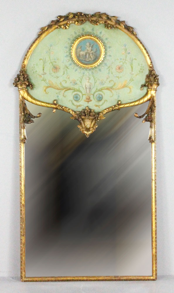 Appraisal: - Victorian Louis XVI Style Wall Mirror Victorian French Louis