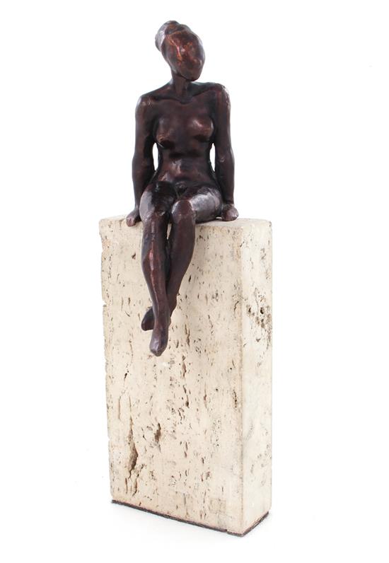 Appraisal: Betty Branch Virginia th century SEATED NUDE FEMALE bronze with