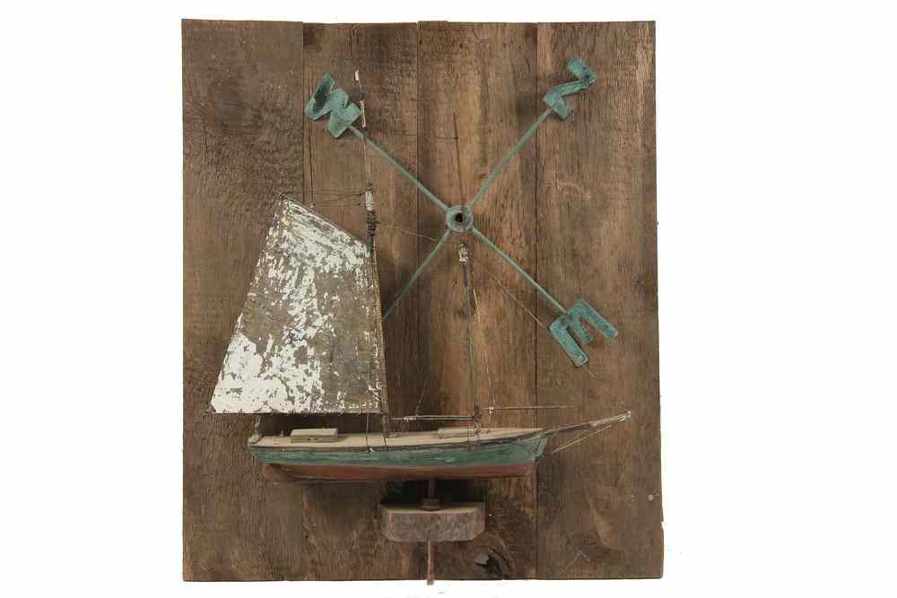 Appraisal: SAILING SHIP WEATHERVANE - Folk Art Maine Made Weathervane in