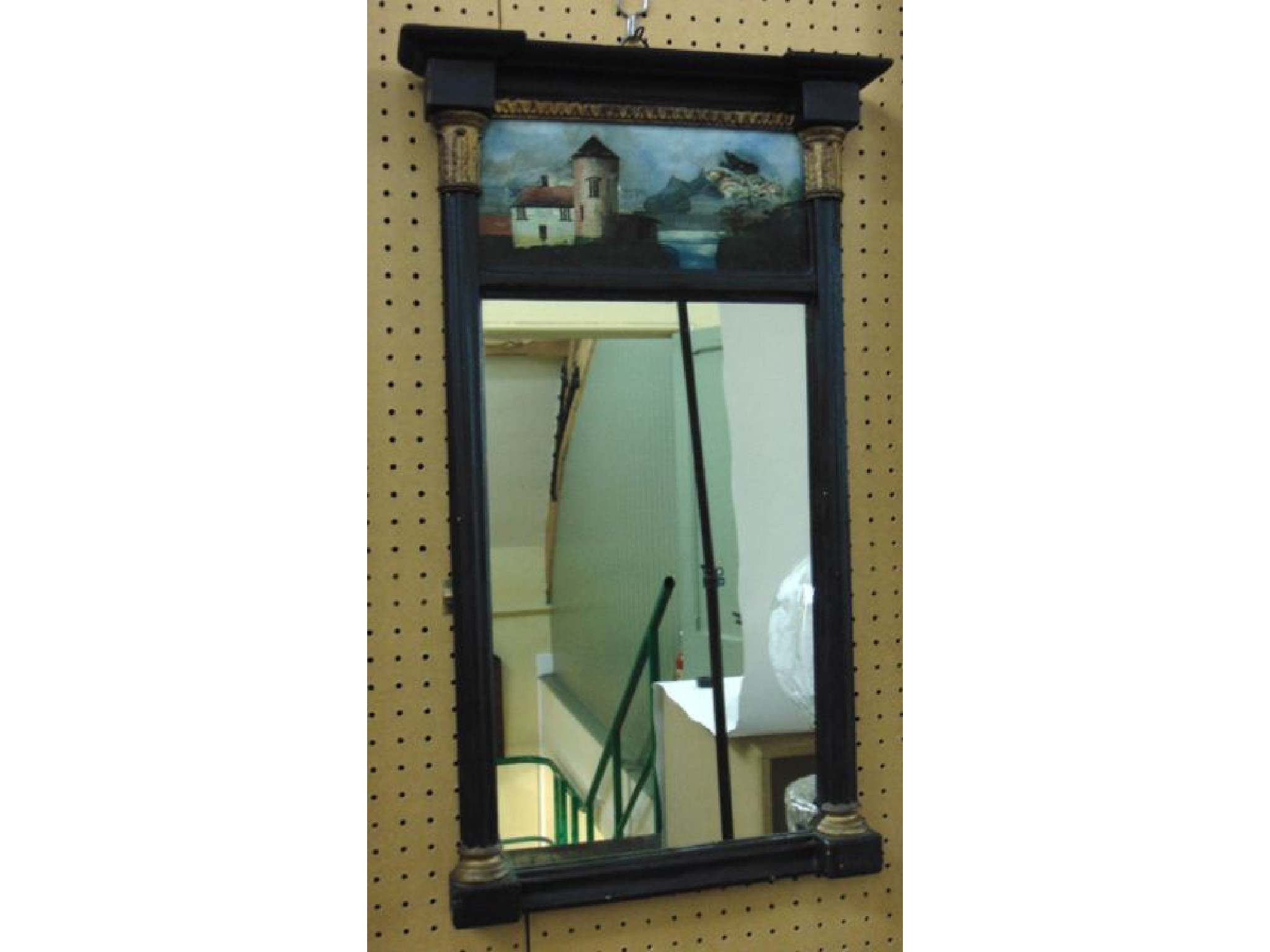 Appraisal: A th century pier glass in a painted frame the