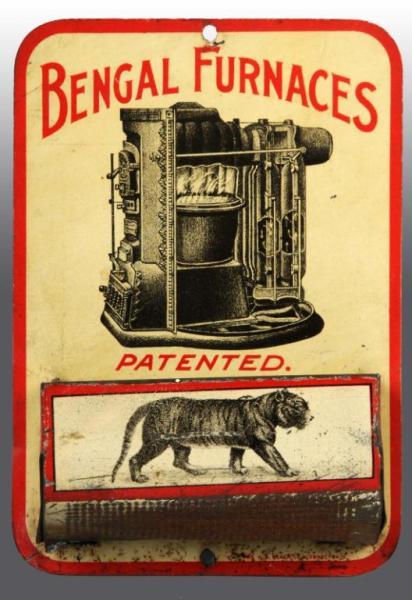 Appraisal: Tin Bengal Furnaces Match Holder Description Manufactured by H D