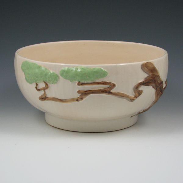 Appraisal: Roseville Ming Tree bowl in white Marked Roseville USA -