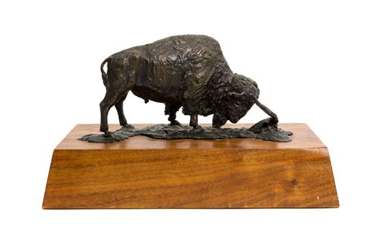 Appraisal: Sale Lot L P McCann American th Century Buffalo bronze