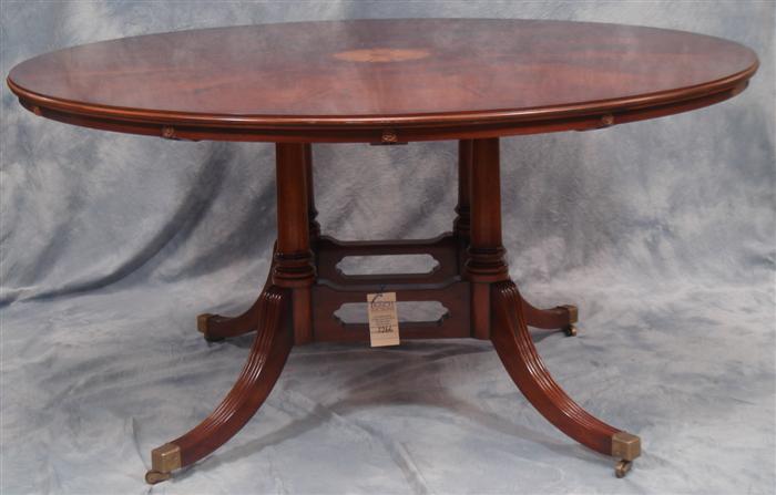 Appraisal: Round mahogany Bevan Funnell Ltd Regency style single pedestal dining