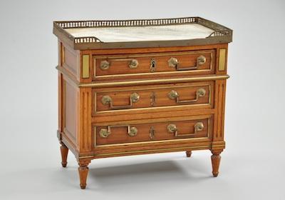 Appraisal: An Antique French Style Miniature Chest of Drawers Fashioned in