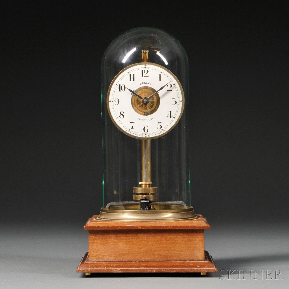 Appraisal: Regina Electrique Clock Paris the movement supported on a brass