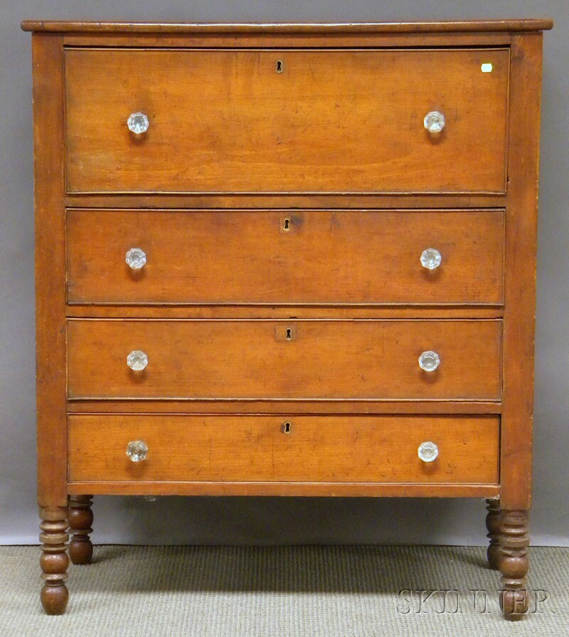 Appraisal: Large Classical Cherry Bureau ht wd in