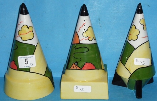 Appraisal: Lorna Bailey three various Sunny Hollow Shakers with different bases