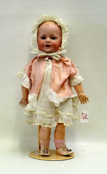 Appraisal: GERMAN BISQUE HEAD CHARACTER DOLL by J D Kestner attributed