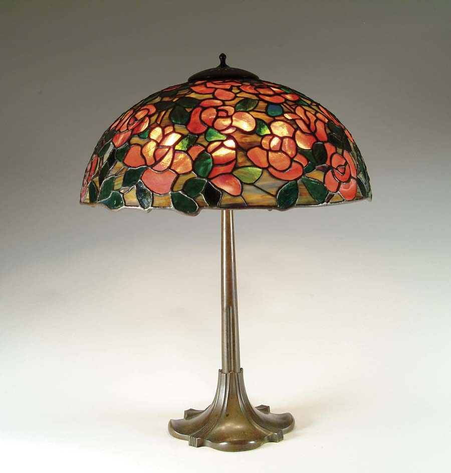 Appraisal: BIGELOW KENNARD TABLE LAMP Fully leaded table lamp in the