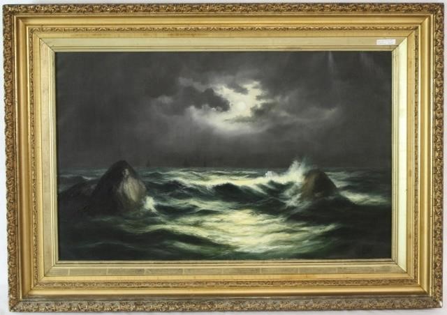 Appraisal: PAULINE MEYER COLYAR - NEW BEDFORD OILON CANVAS DEPICTING ROUGH