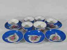 Appraisal: Five Russian ceramic cups and matching saucers Lomonosov factory stamp