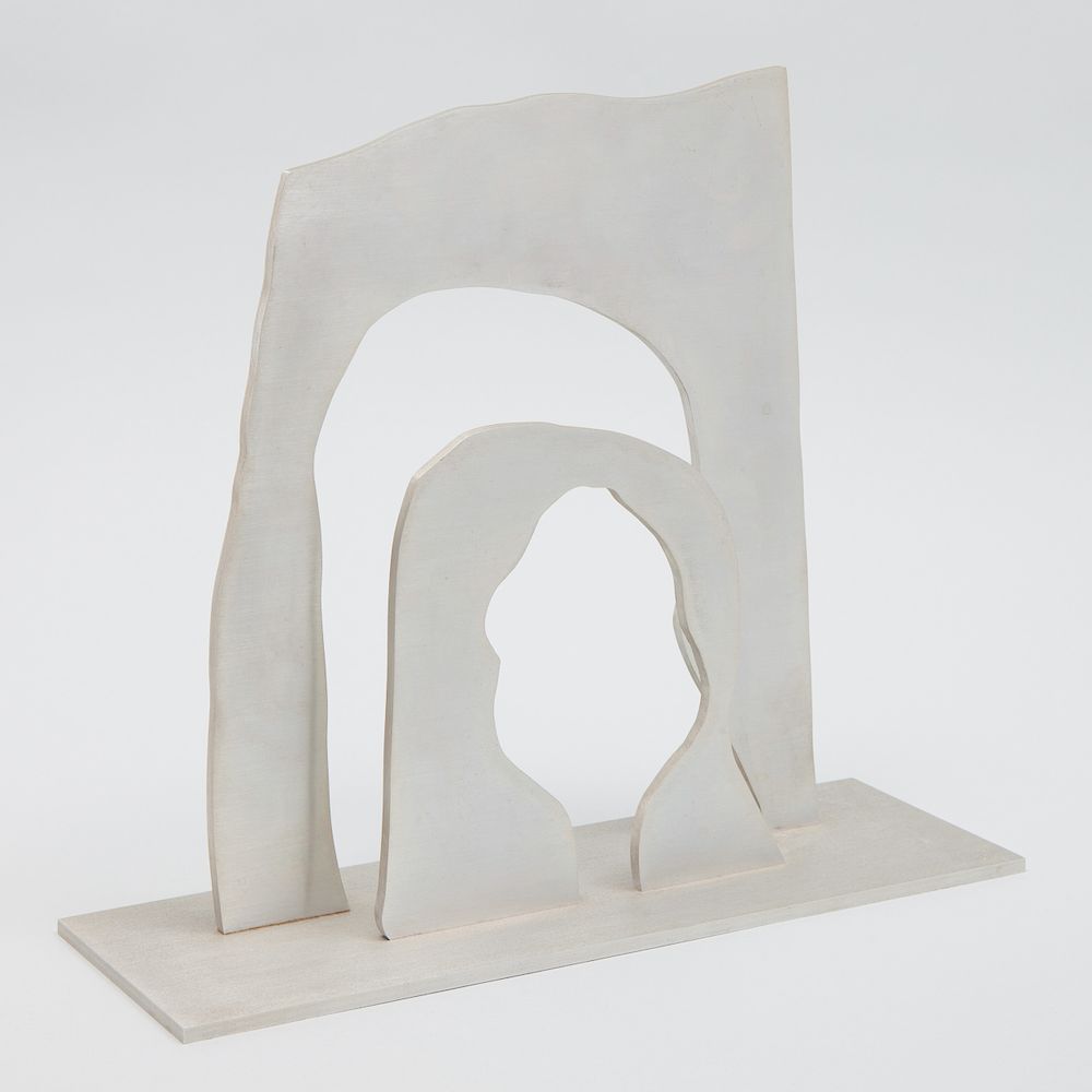 Appraisal: Menashe Kadishman - Untitled Cut brushed aluminum signed 'M Kadishman'