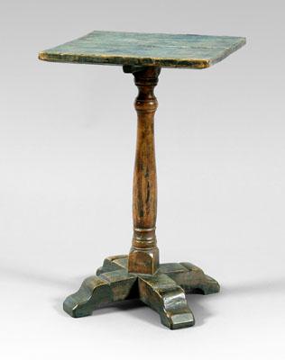 Appraisal: Fine Connecticut William and Mary candle stand maple throughout old