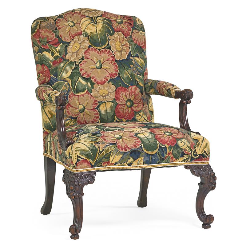 Appraisal: IRISH CHIPPENDALE STYLE ARMCHAIR Condition Report