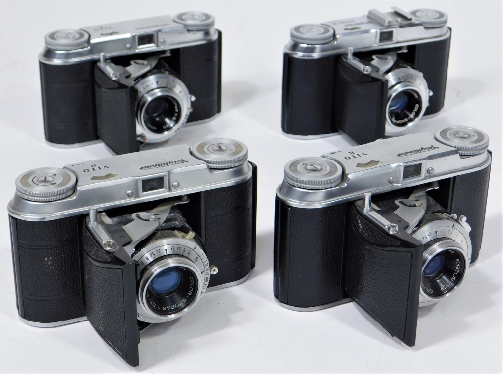 Appraisal: GROUP OF VOIGTL NDER VITO II FOLDING CAMERAS Group of