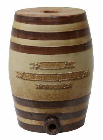 Appraisal: English stoneware spirits cask barrel Doulton Watts Lambeth Pottery London