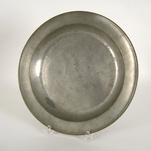 Appraisal: Philadelphia pewter deep dish ca bearing the touch of Thomas