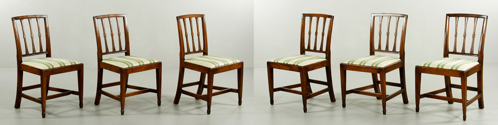 Appraisal: - Set of Custom Welsh Chairs Set of six custom