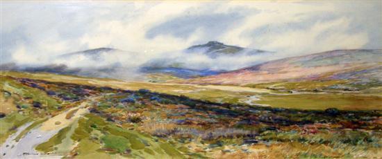 Appraisal: R BORLASE SMART - Moorland path signed watercolour x in